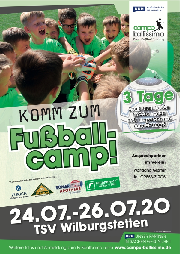 Fußballcampsponsor Wir sind Sponsor des Fußballcamps!